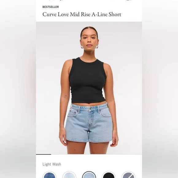 Abercrombie and Fitch Curve Love A-line shorts