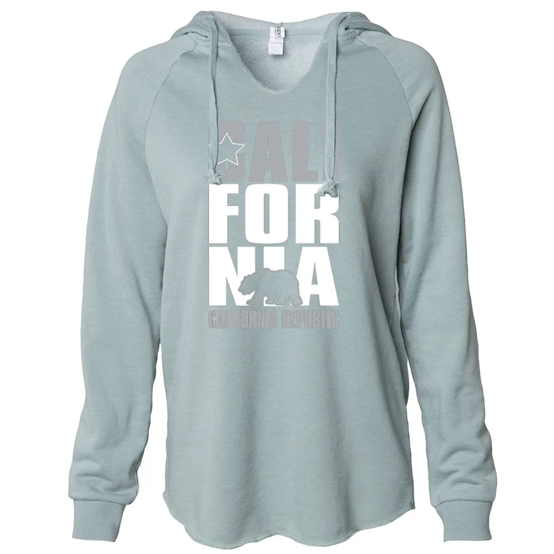 California Republic Silver Women's Soft Hooded Pullover