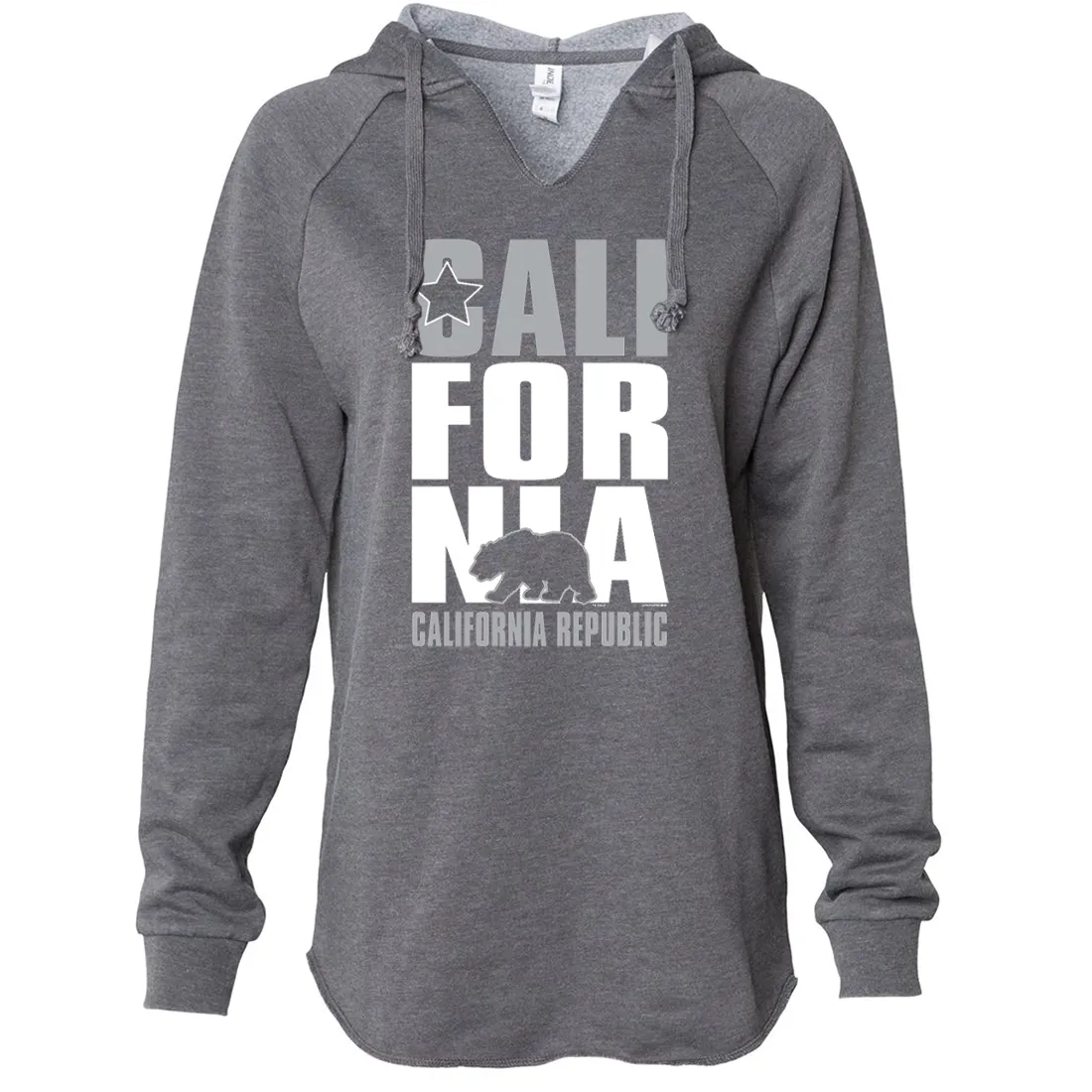 California Republic Silver Women's Soft Hooded Pullover