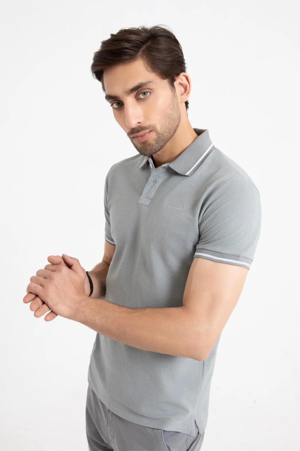 Gray Collar T-Shirt