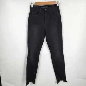 Joe's Jeans Women's Charlie Step-up Hem High Rise Skinny Jeans Black Size 25 NWT