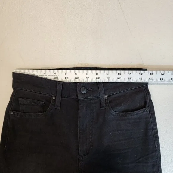Joe's Jeans Women's Charlie Step-up Hem High Rise Skinny Jeans Black Size 25 NWT