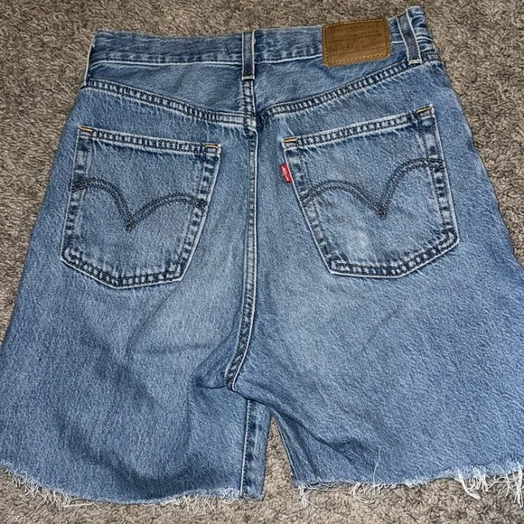 Levi’s rib cage straight jeans turned into shorts