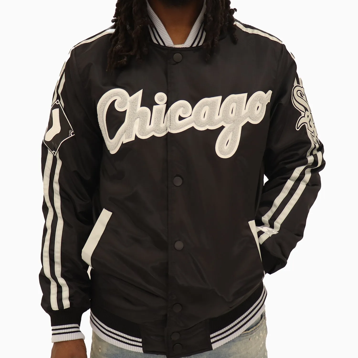 Men's Chicago White Sox MLB Varsity Satin Jacket