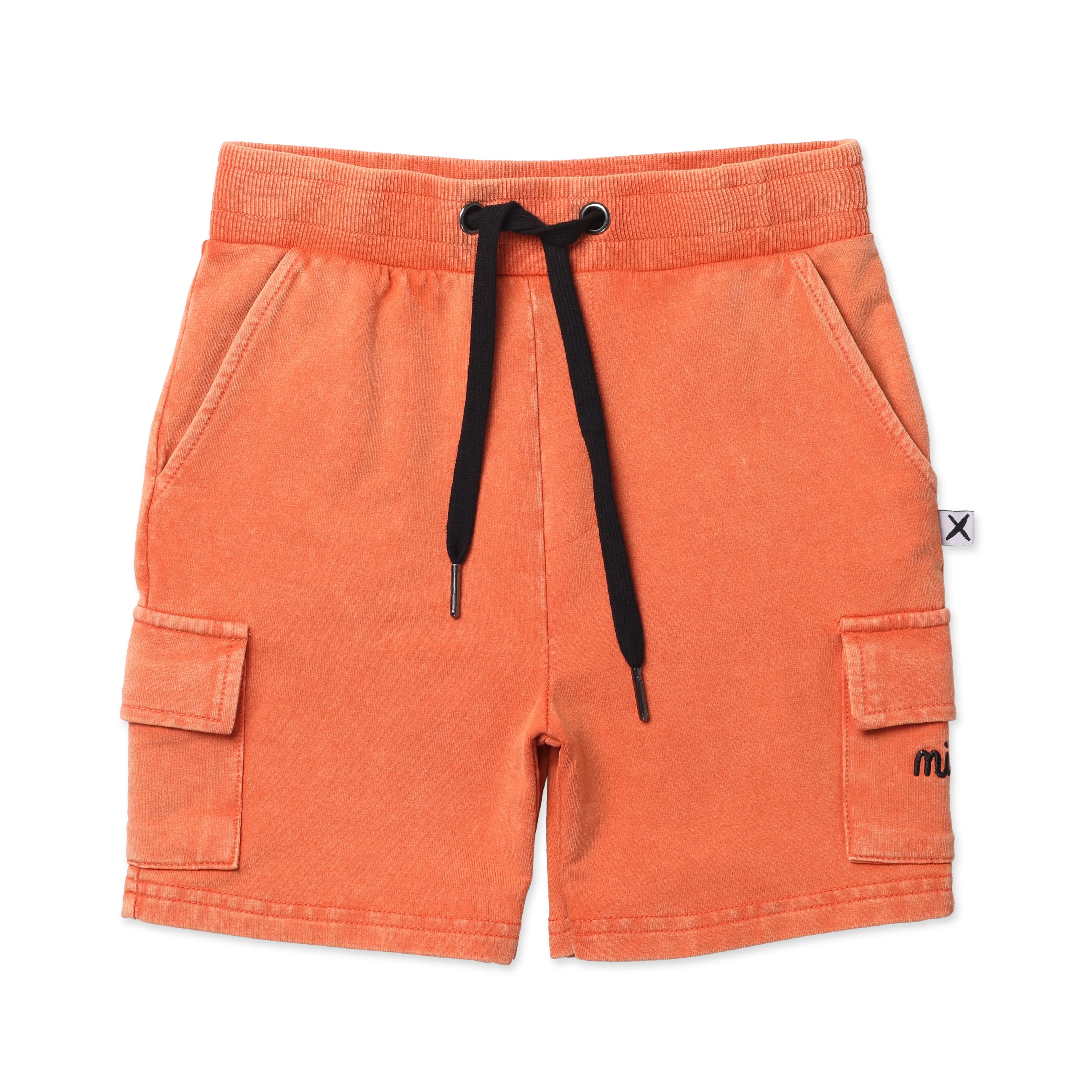 MINTI BLASTED DELUXE CARGO SHORT ORANGE WASH