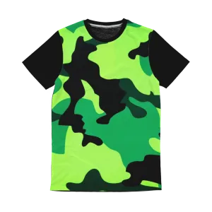 Neon Green Camo Classic Sublimation Panel T-Shirt