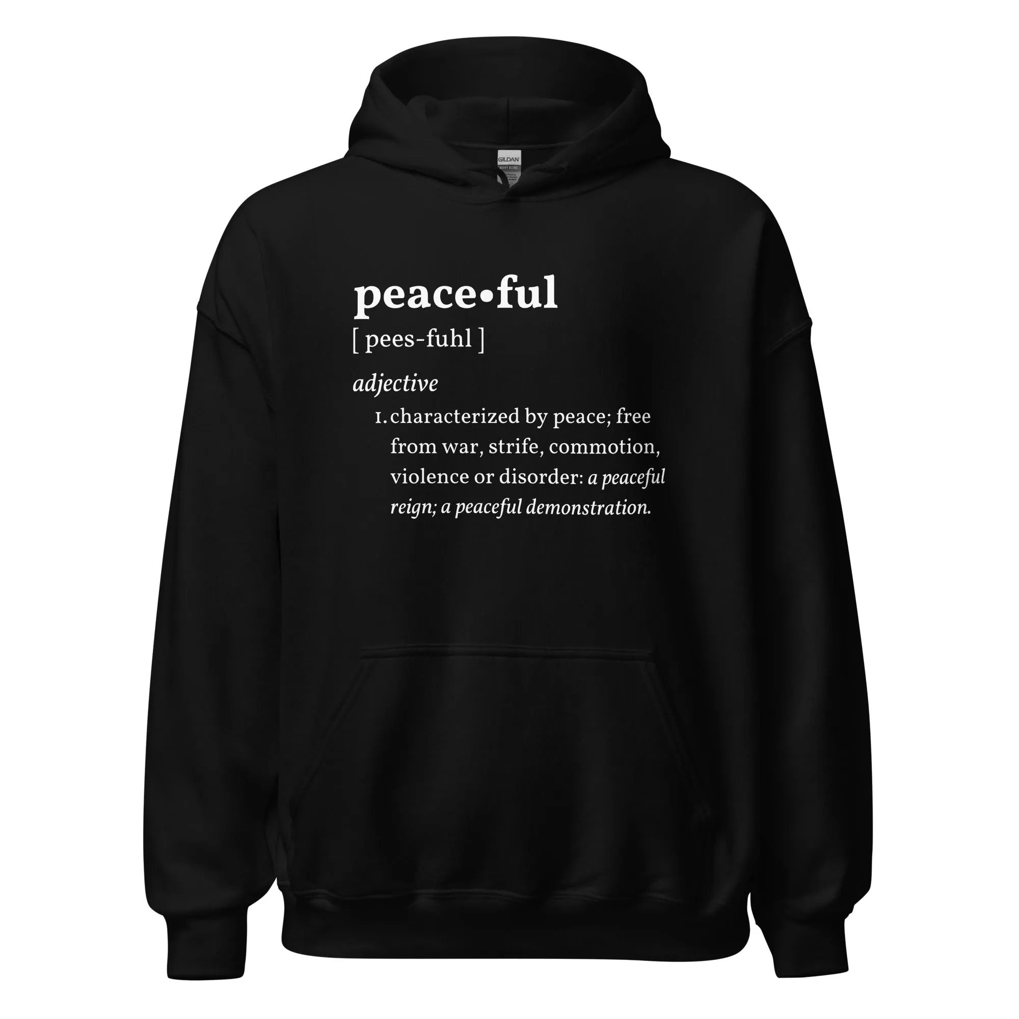 PEACEFUL Inspirational Mental Health Yoga Mediation Hoodie for Women